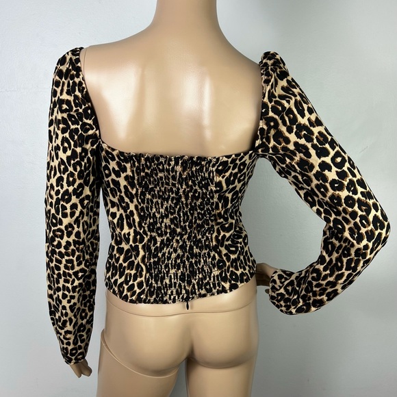 NEW REFORMATION LONG SLEEVE ANIMAL PRINT TOP - Picture 7 of 8